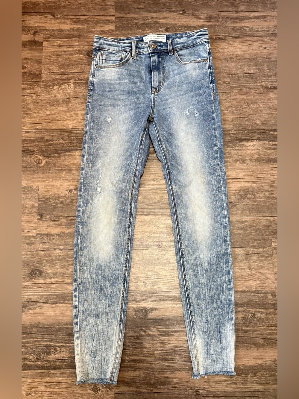 stradivarius Light Blue Washed Skinny Jeans